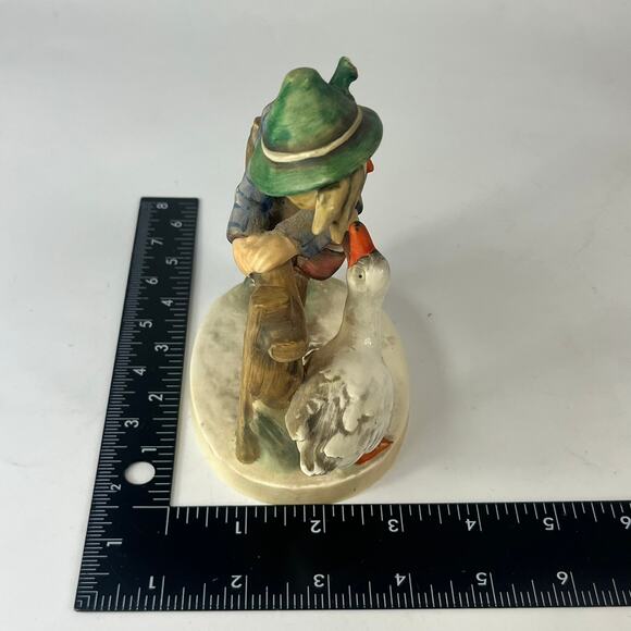 Goebel Hummel Barnyard Hero Figurine Little Boy Geese POOR #195 True Vtg Germany - Picture 11 of 14